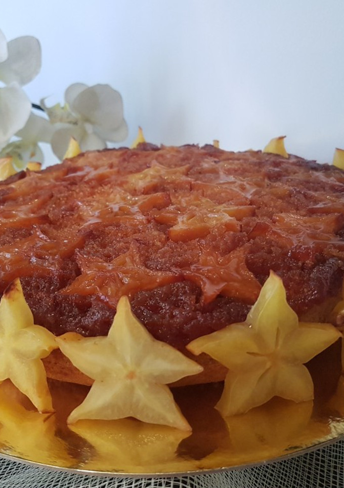 Una foto de Tarta de Carambolo ó Star fruit al caramelo!!!
