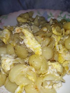 Фото Макарони з яйцем.