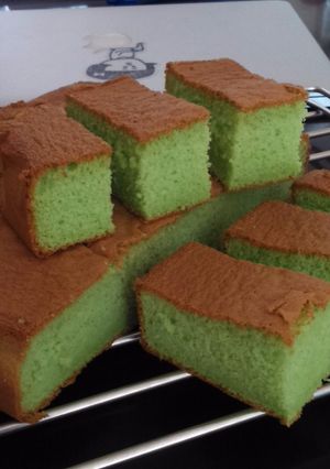 Foto resep Bolu Pandan tanpa Emulsifier / pengembang