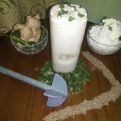 A picture of Masala chaas (spicy buttermilk).
