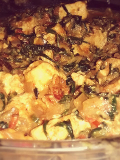 A picture of Methi Paneer (Fenugreek Cottage Cheese).