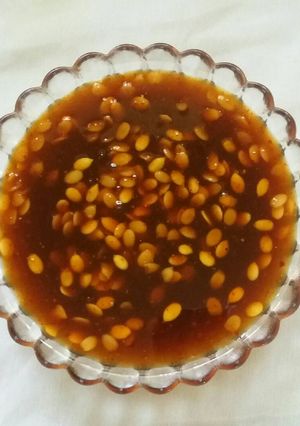 A picture of Tamarind and jaggery chutney.