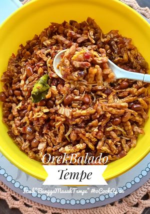 Foto resep Orek Balado: Tempe, Teri, Kacang