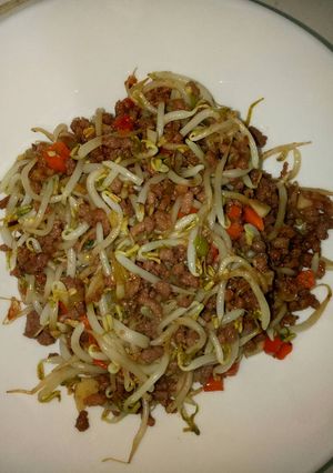 Foto resep Toge cah daging sapi cincang teriyaki simple