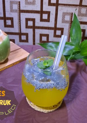 Foto resep 37. Es Jeruk Sirup Leci