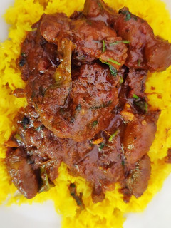A picture of Chicken Gizzard Liver Heart Masala.