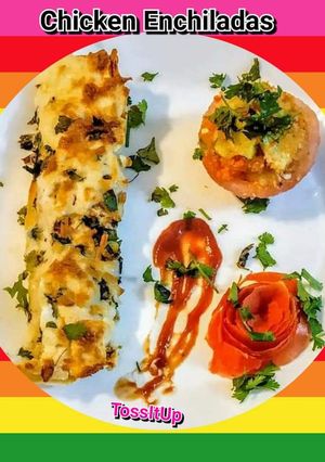 A picture of Chicken Enchiladas.
