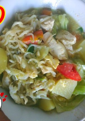 Foto resep Soto Indomie Sayuran tanpa Daging ala FD ala kadarnya 😄🙈