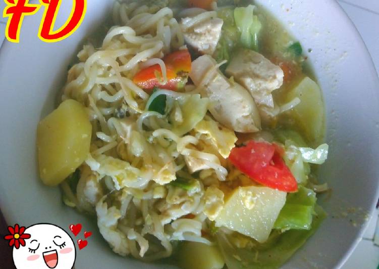 Resep Soto Indomie Sayuran tanpa Daging ala FD ala kadarnya 😄🙈, Bikin Ngiler