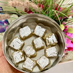 A picture of Badam Ki Burfi.