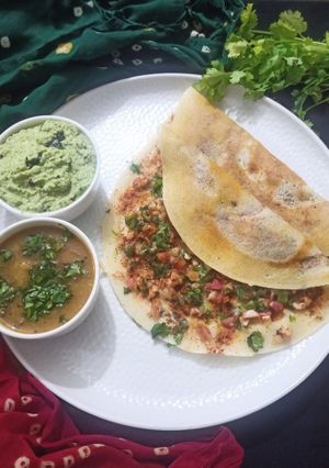 A picture of Instant Rava Masala Dosa.