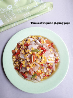 Foto resep Tumis sawi putih jagung pipil