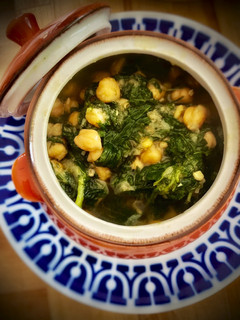 Una foto de Garbanzos con espinacas