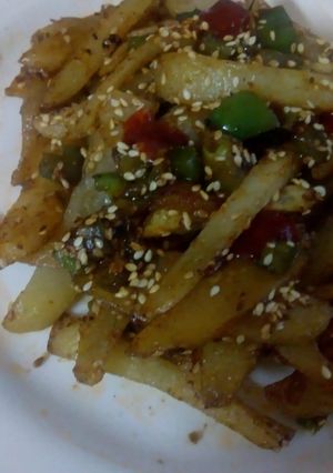 A picture of Honey Chilli potato.