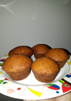 Una foto de Muffins de harina de arroz y azúcar mascabo
