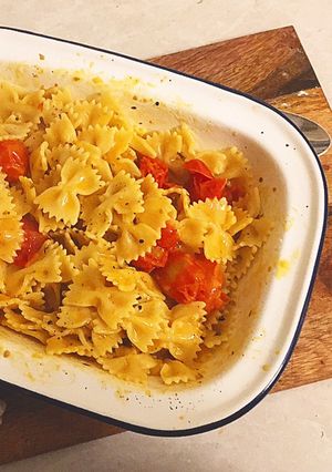 A picture of Vegan “Feta” Pasta.
