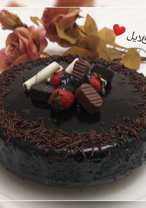 عکسی از دستور کیک موکا با سس شکلاتی 😋