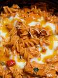 Slow Cooker Creamy Chicken Enchilada Pasta