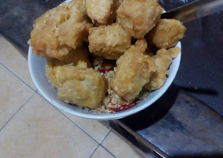 Langkah mengolah Tempe, tahu crispy Oatmeal Lezat