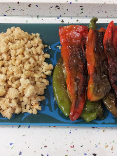 Una foto de Migas con pimientos fritos
