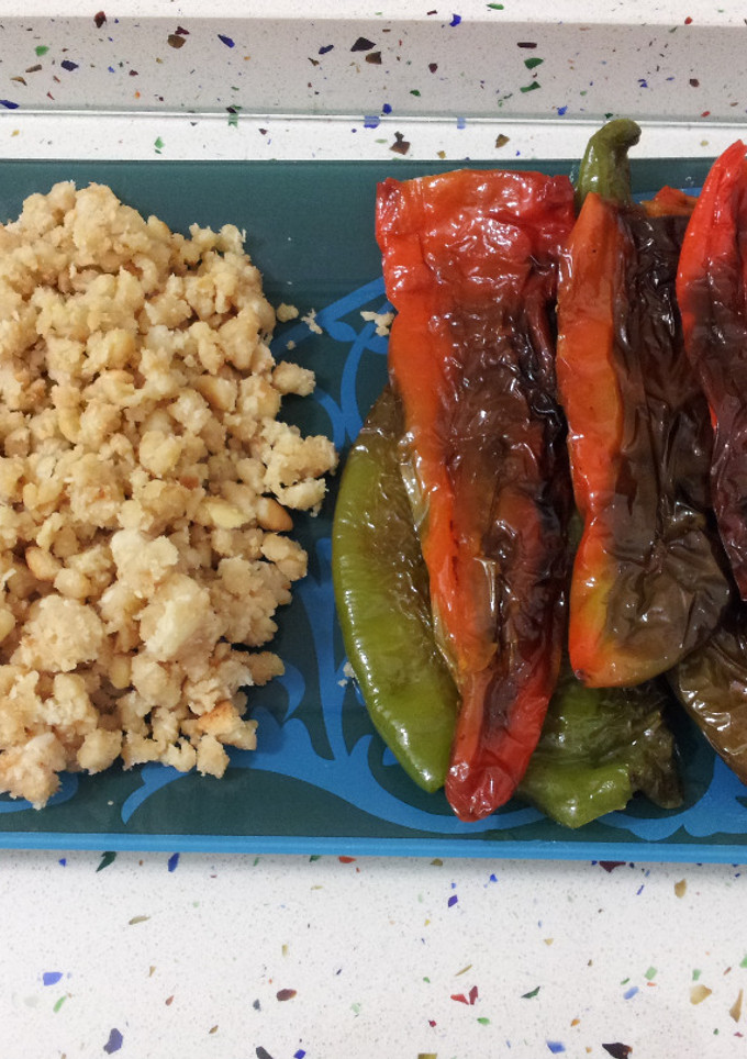 Una foto de Migas con pimientos fritos