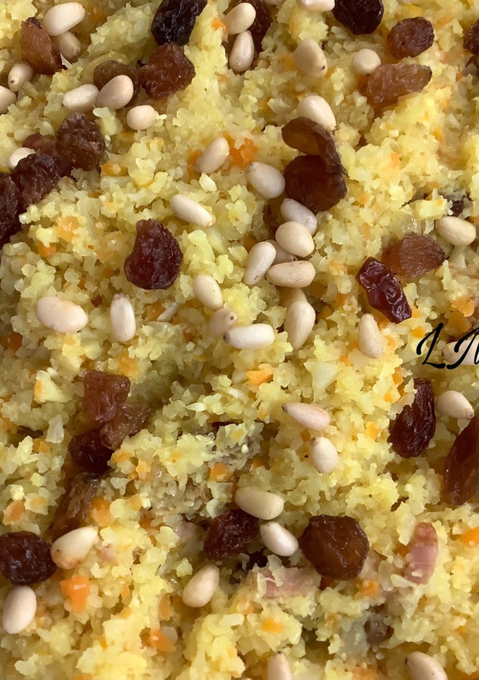 Una foto de Cous cous de coliflor al curry