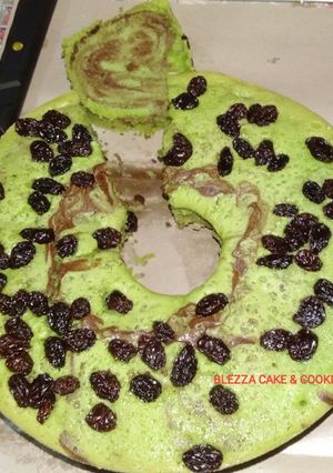 Foto resep Bolu Marmer Pandan 6 telur