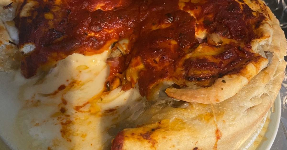 Pizza estilo Chicago Receta de Eddy Rocha Cookpad