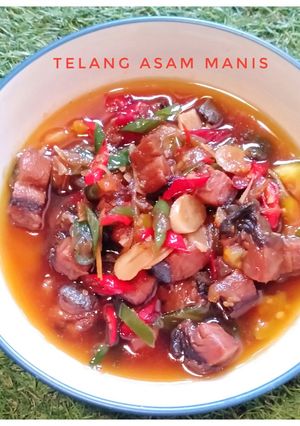 Foto resep Ikan asin telang asam manis