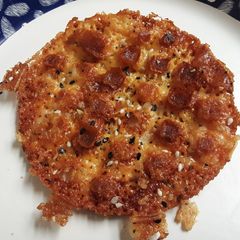 A picture of Everything Crispy Waffled Cheese.
