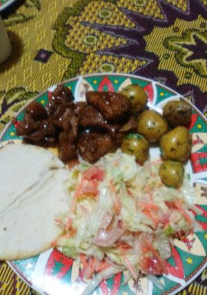 Una foto de Costillitas de cerdo en salsa agridulce