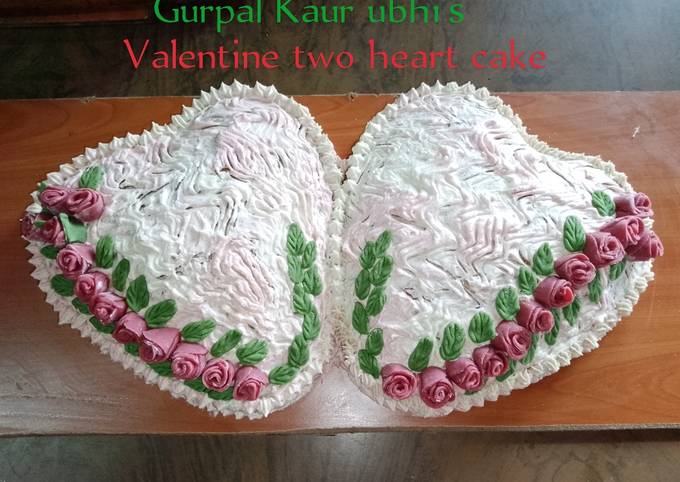 2 Flavor Heart Shape Cake | Double Delight Heart Shape Cake - BGF