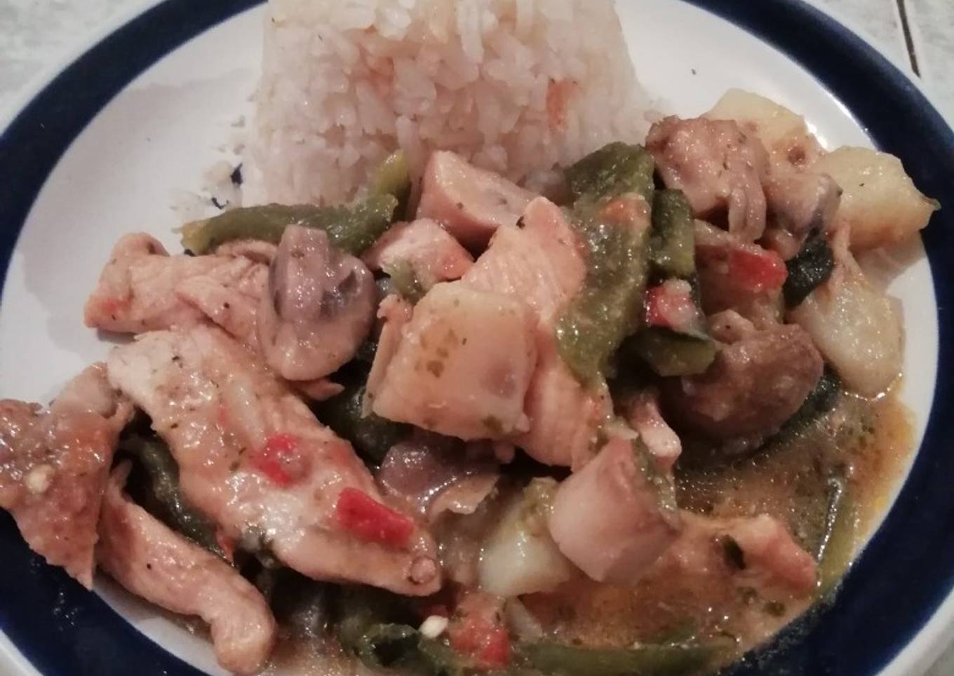 Fajitas de pollo armadas