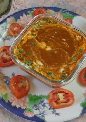 A picture of Tomato spicy kadhi.