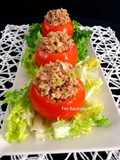 Tomate de relleno de quinoa y pesto de tomate seco