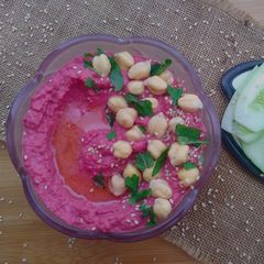 A picture of Roasted beetroot hummus.