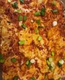 Potatoes scallops. Papas al galope