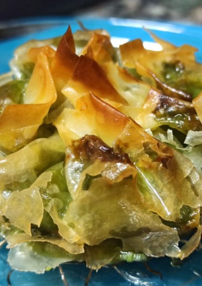 Una foto de Saquitos de espinacas y york Thermomix