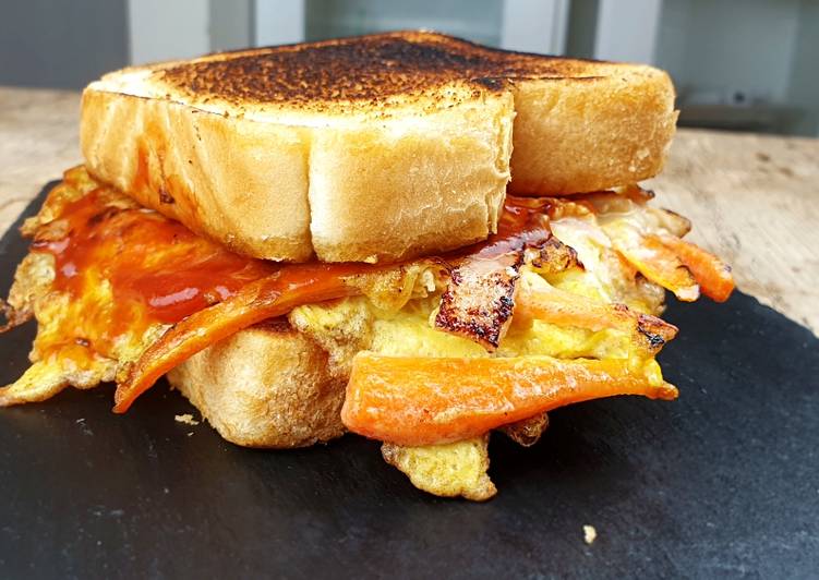 Sándwich al estilo coreano callejero