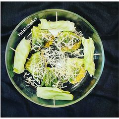 A picture of Cheesy Cabbage Wraps.