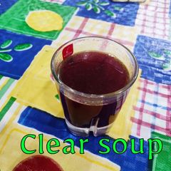 A picture of Clear soup.