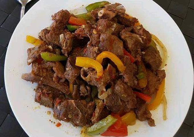 Spicy Asun (Spicy Grilled Goat meat)