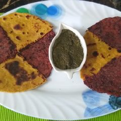 Beet root Dhapatte A picture of Beet root Dhapatte.