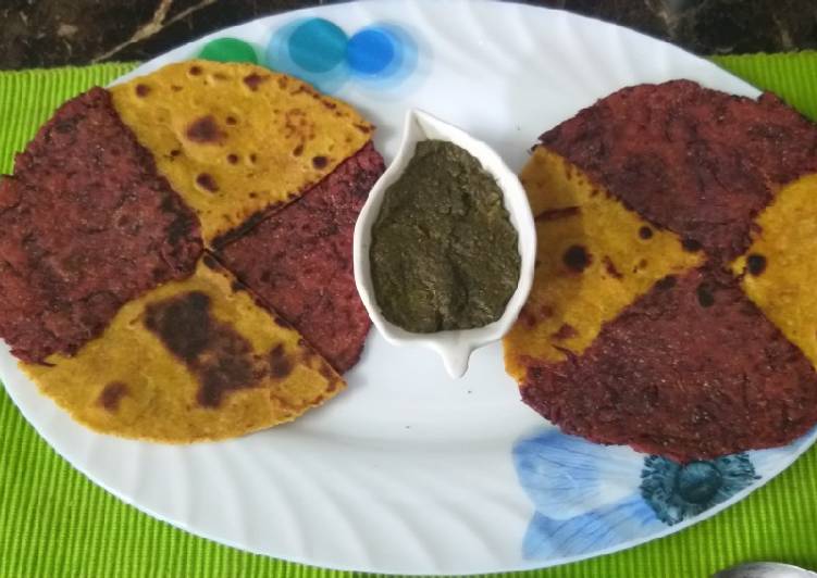 Recipe of Quick Beet root Dhapatte