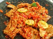 Gambar sambal tempe penyet jeruk limau