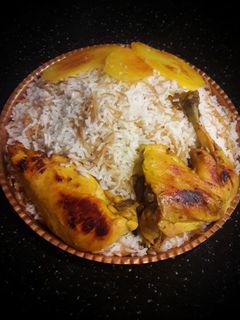 عکسی از دستور رشته پلو با مرغ