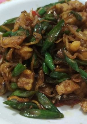 Foto resep Oseng kacang, tempe + teri