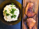 Chuletas cerdo con puré!!!!