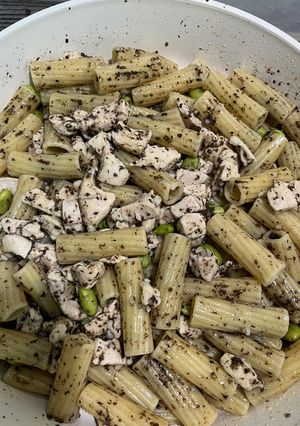 松露毛豆雞肉水管麵 的食譜成品照片