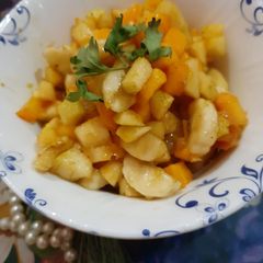 A picture of Mango fruit chaat Ramadan special with Huma kitchen.